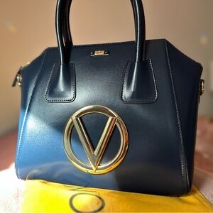 NWT Mario Valentino Mini Logo Leather Tote